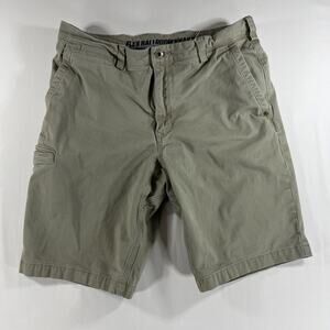 Duluth Trading Flex Ballroom Khaki Shorts Men's Size 32 10" Inseam Relaxed Fit